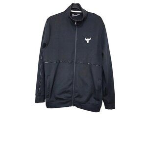 Under Armour Project Rock Athletic Street Full-Zip Jacket LG Black Loose Fit